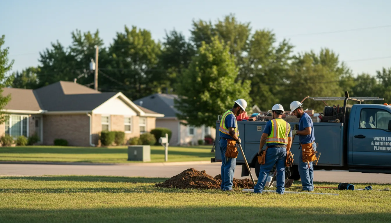 Residential water line and bathroom plumbing service in Fall River, WI